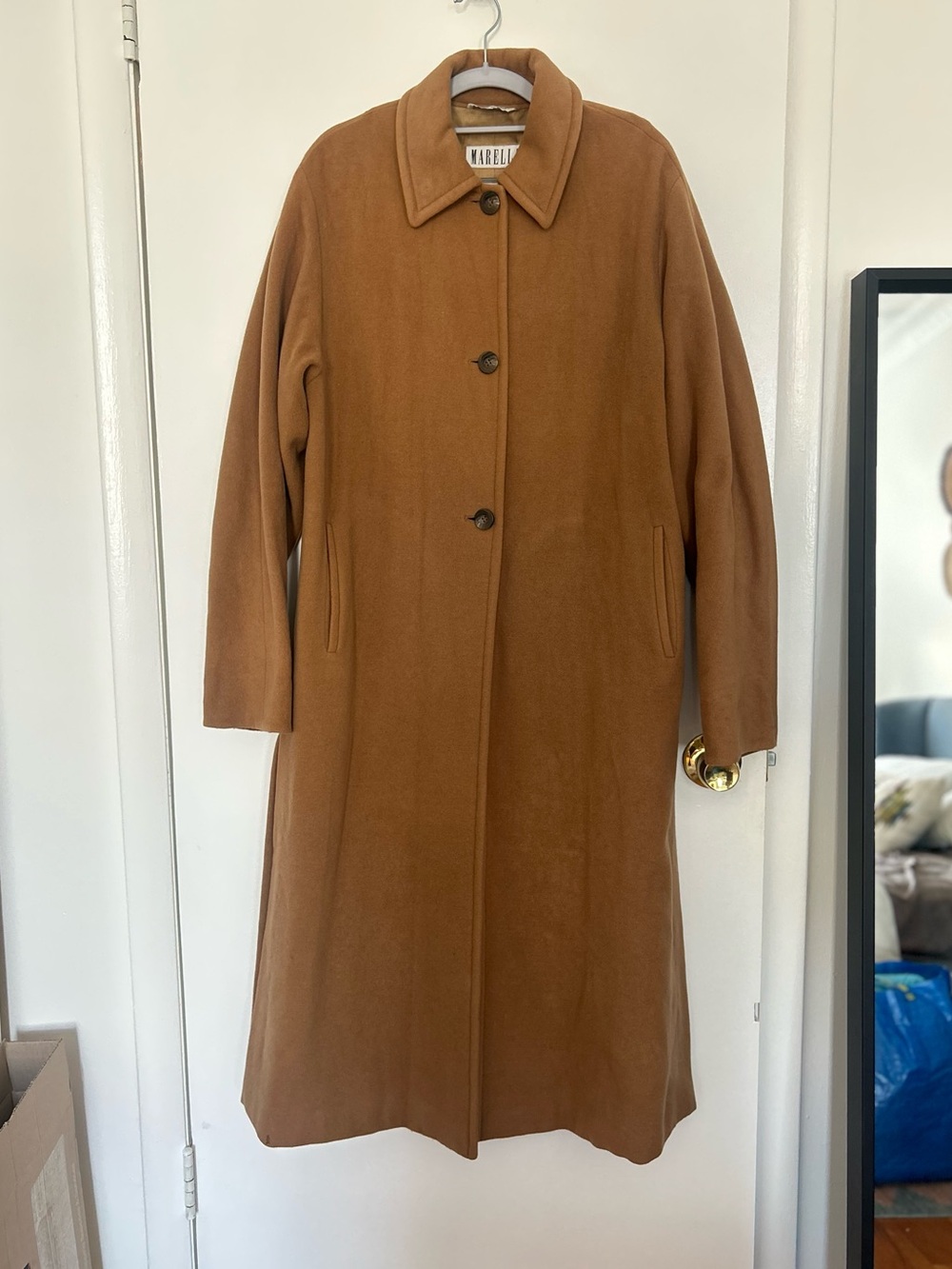 Vintage Marella Camel Wool Long Winter Coat